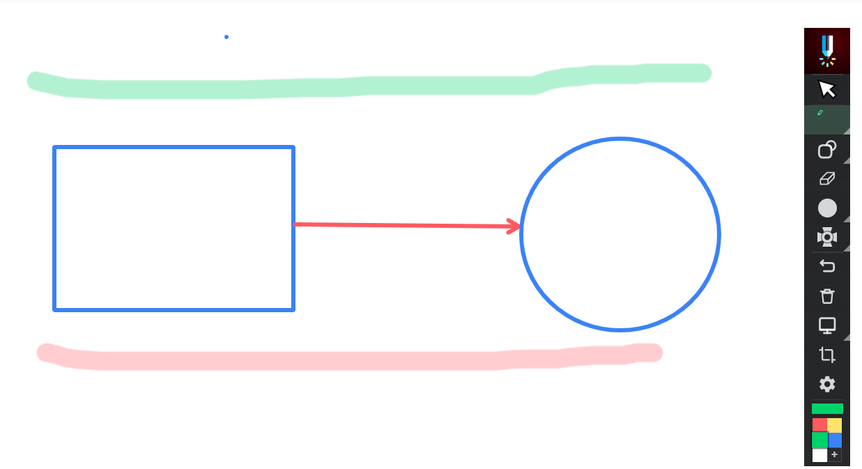 RePen pen, highlighter, shape, pointer, spotlight, desktop, and board tools shown beside sample annotations