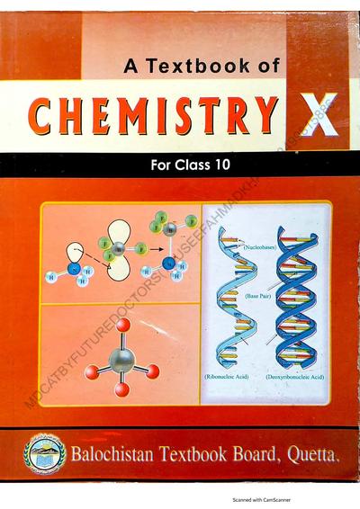Chemistry - Grade 10 — Class 10 Balochistan Board book title page
