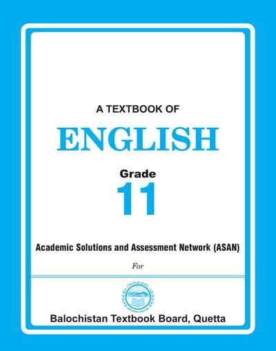 English - Grade 11 — Class 11 Balochistan Board book title page