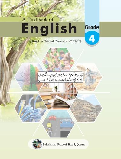 English - Grade 4 — Class 4 Balochistan Board book title page