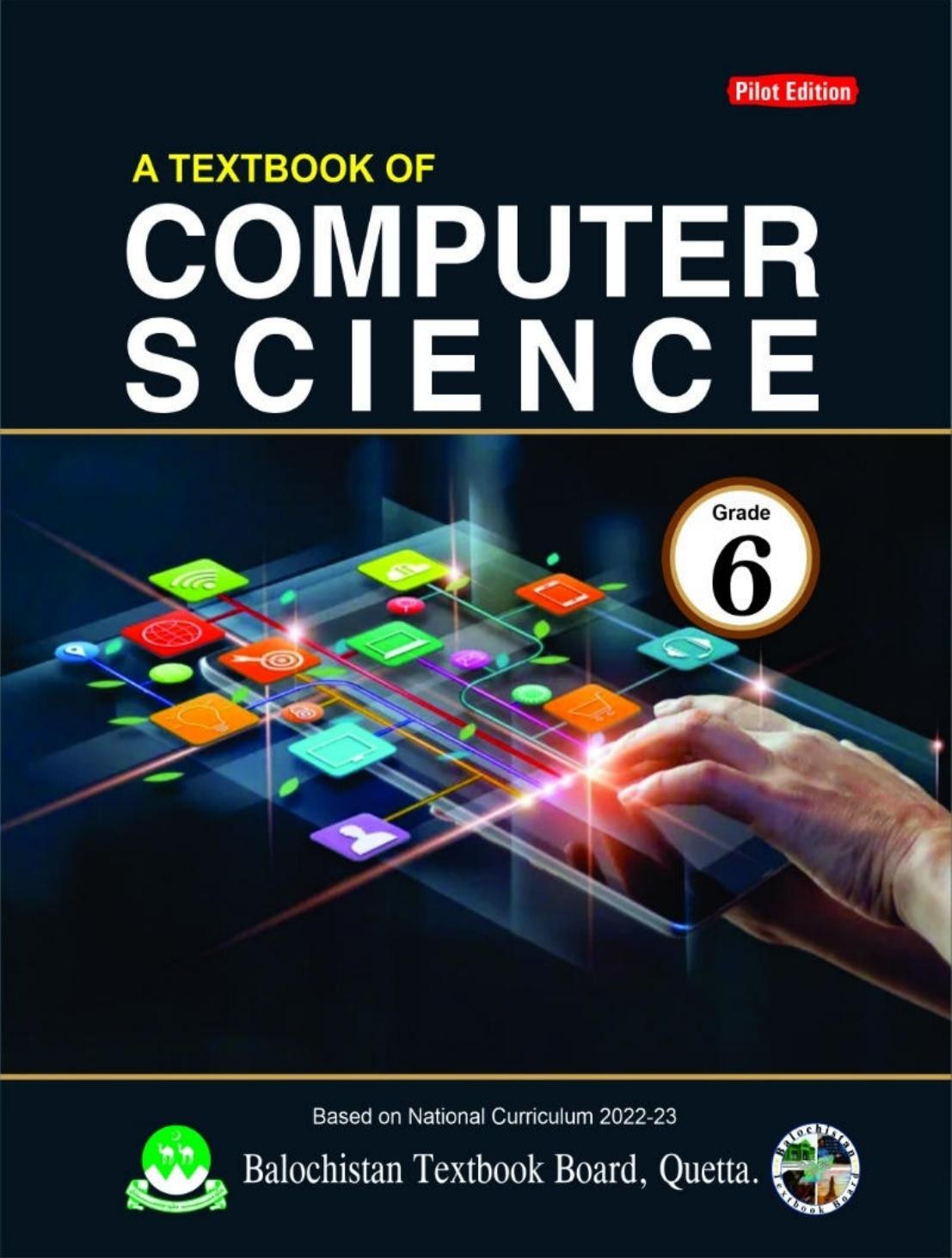 Computer Science - Grade 6 — Class 6 Balochistan Board book title page