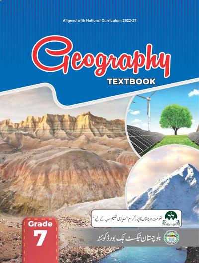 Geography (English Medium, Grade 7) — Class 7 Balochistan Board book title page