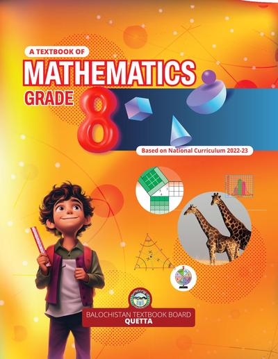 Math - Grade 8 — Class 8 Balochistan Board book title page