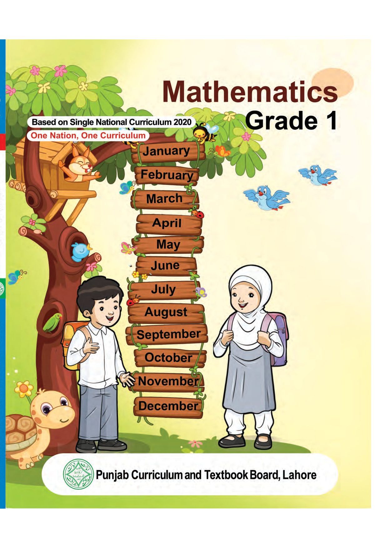 Math-1 (EM) — Class 1 Punjab Board book title page