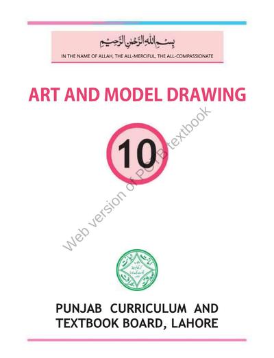 ART & Modal Drawing (EM) — Class 10 Punjab Board book title page