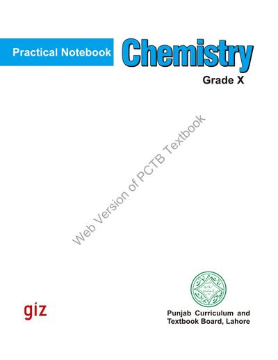 PNB Chemistry (EM) — Class 10 Punjab Board book title page