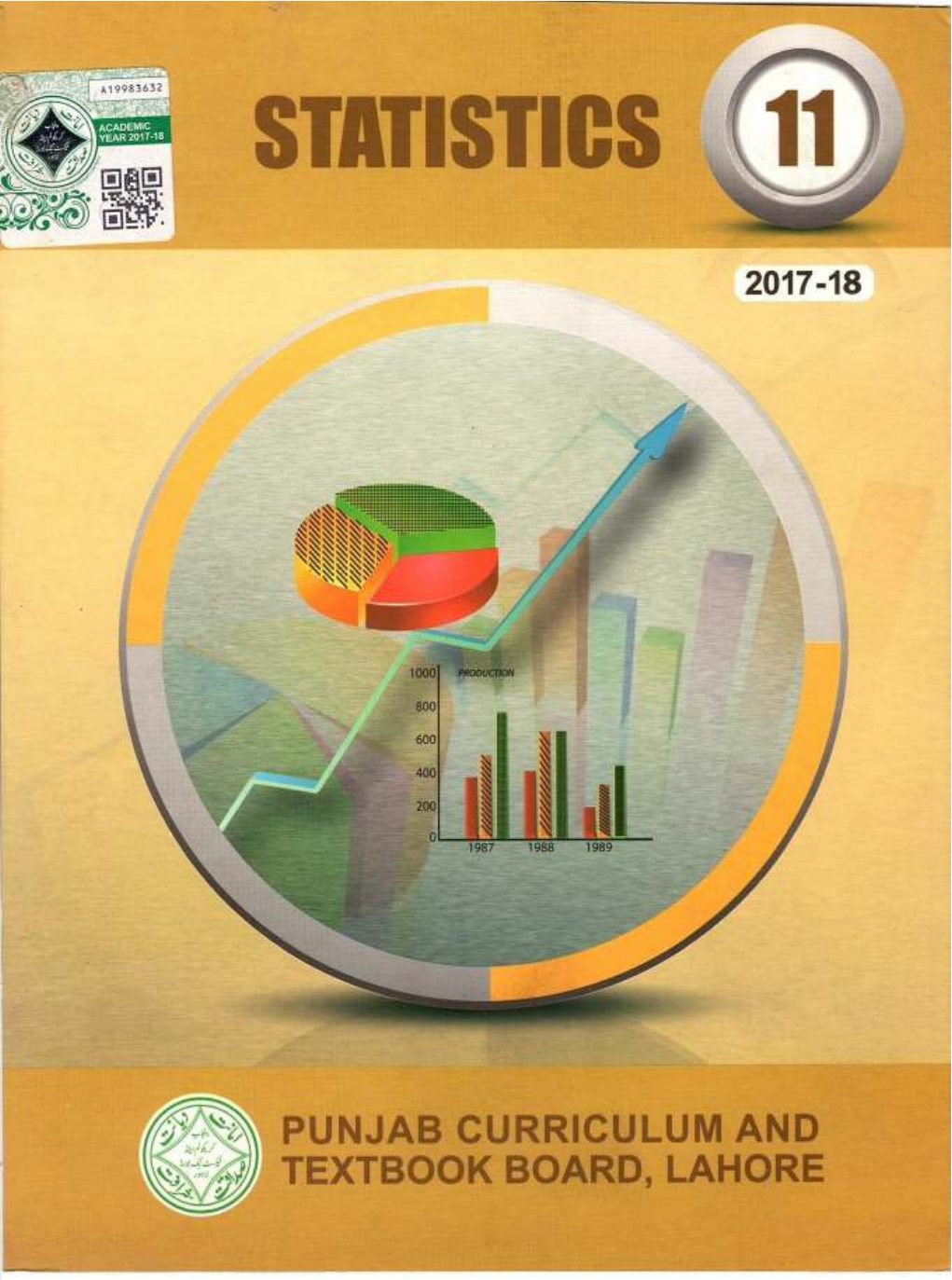 Statistics 2020 — Class 11 Punjab Board book title page