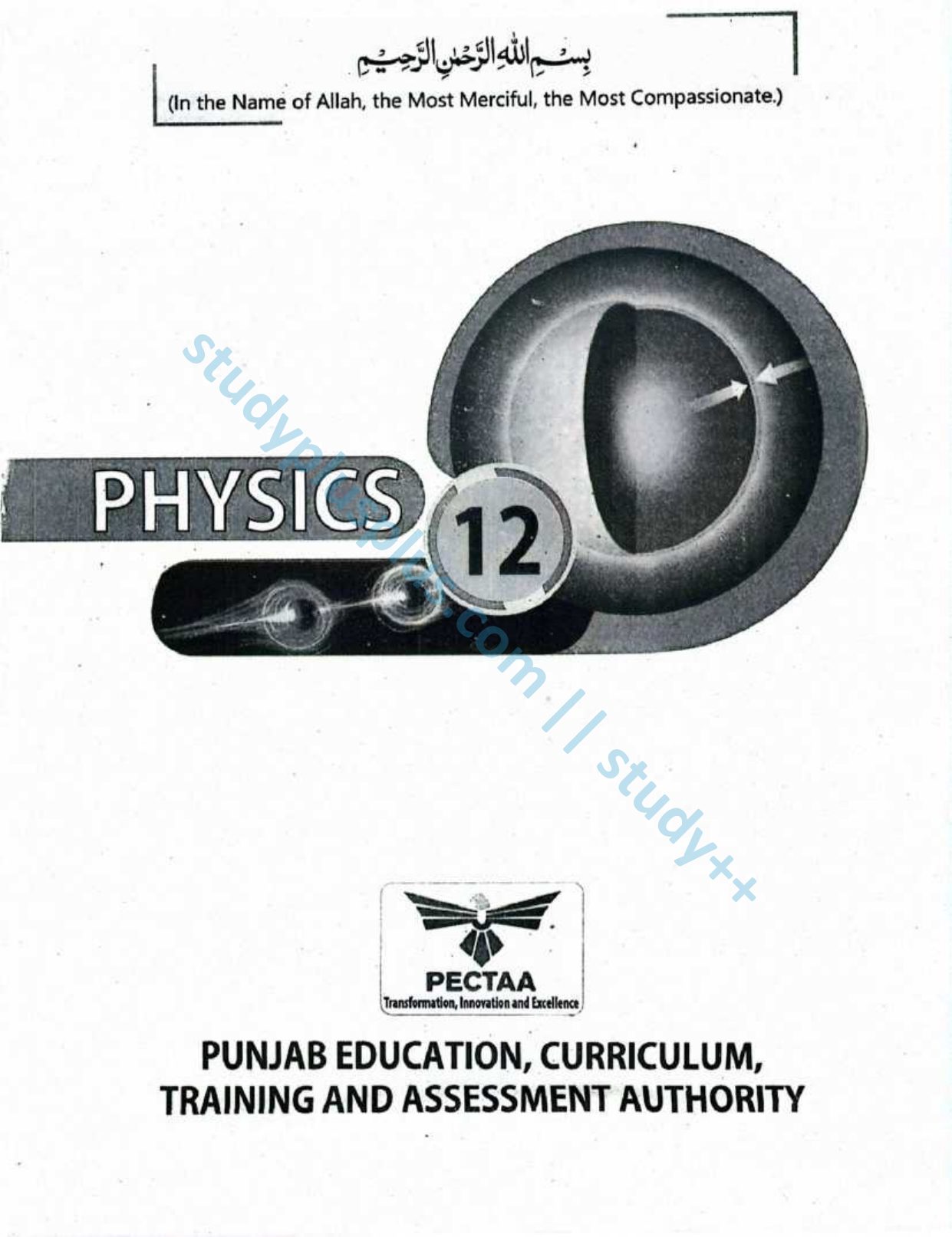 Physics — Class 12 Punjab Board book title page
