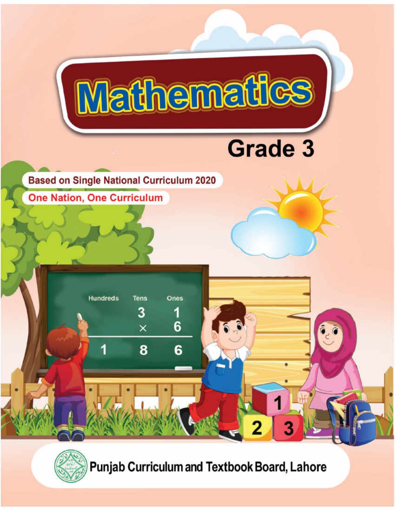 Math-3 — Class 3 Punjab Board book title page