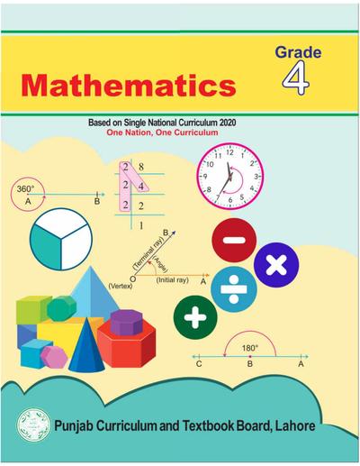 Math-4 (EM) — Class 4 Punjab Board book title page