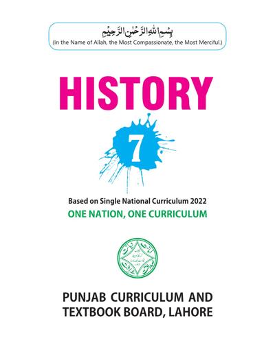 History SNC 2023-24 — Class 7 Punjab Board book title page