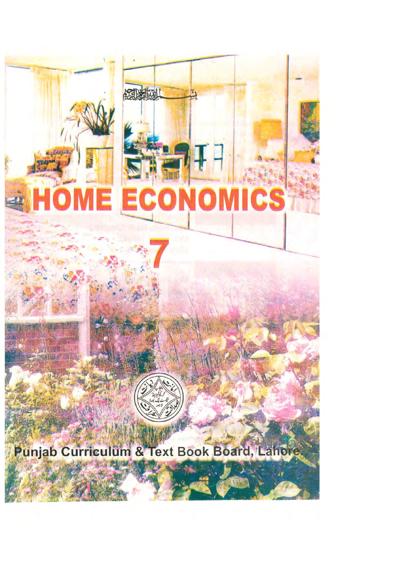 Home Economics (EM) — Class 7 Punjab Board book title page