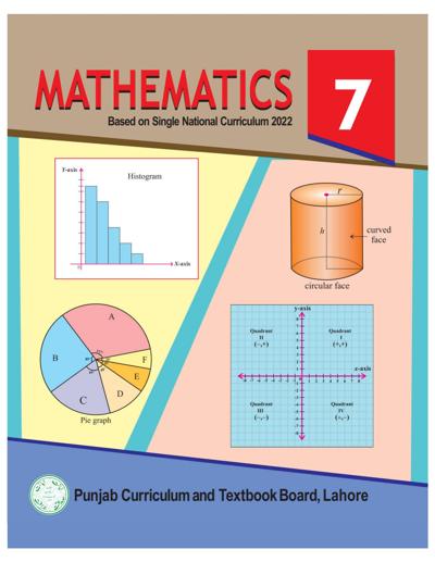 Math SNC 2023-24 — Class 7 Punjab Board book title page