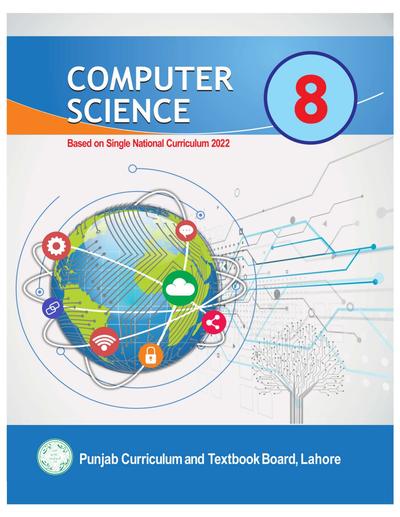 Computer Science SNC 2023-24 — Class 8 Punjab Board book title page