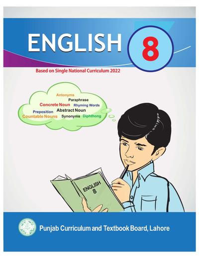 English SNC 2023-24 — Class 8 Punjab Board book title page