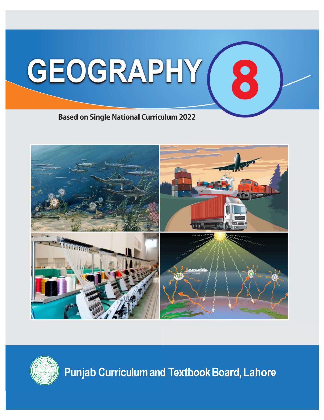 Geography SNC 2023-24 — Class 8 Punjab Board book title page