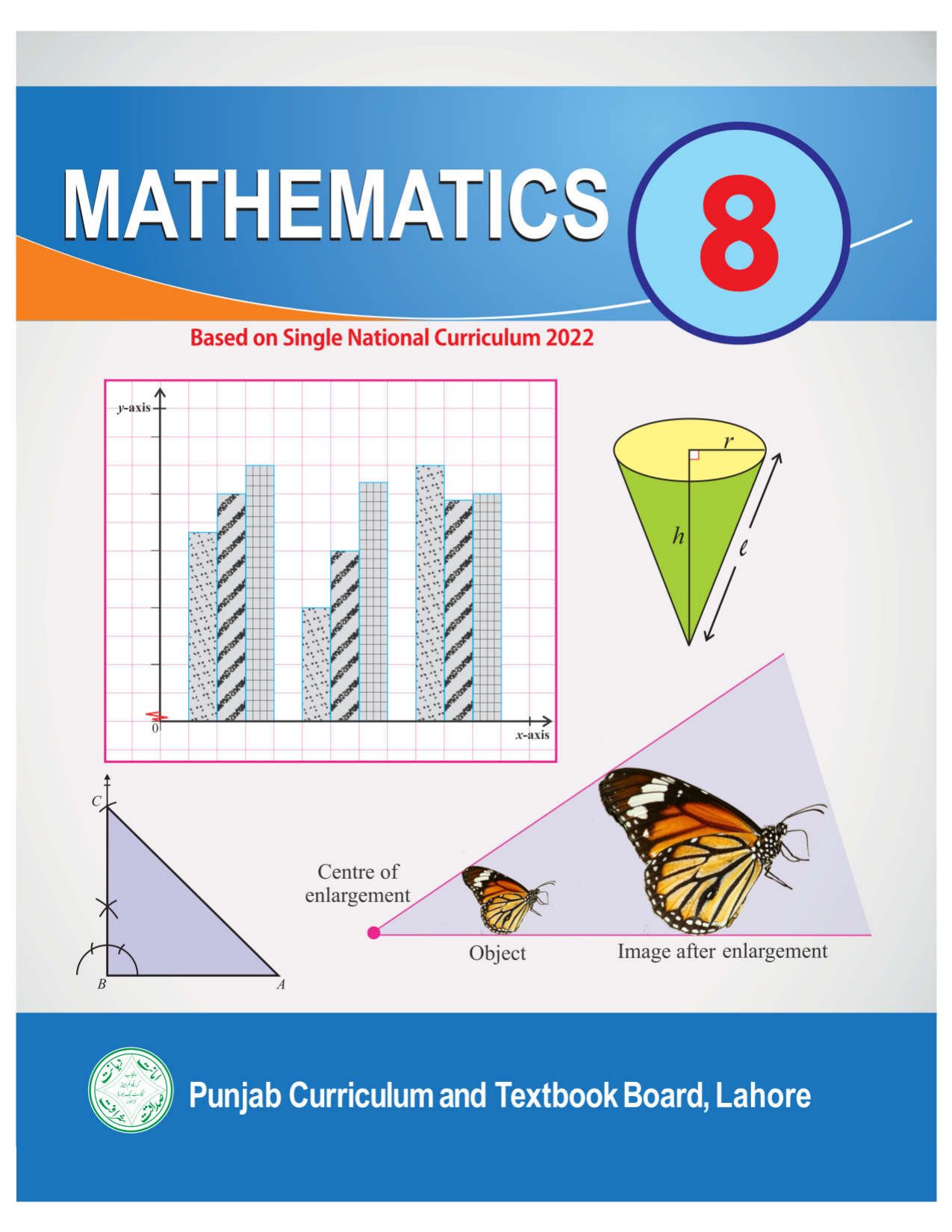 Math SNC 2023-24 — Class 8 Punjab Board book title page