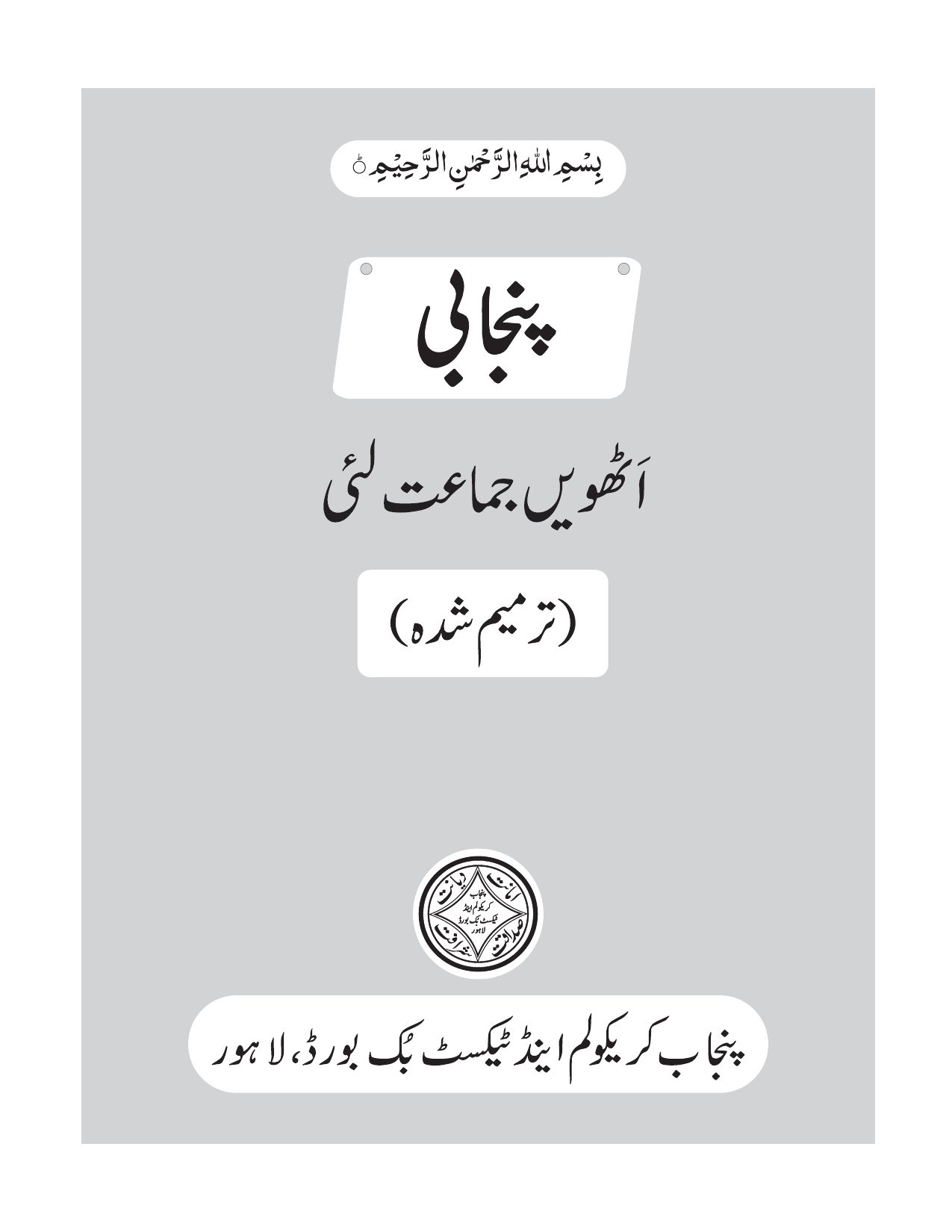 Punjabi — Class 8 Punjab Board book title page