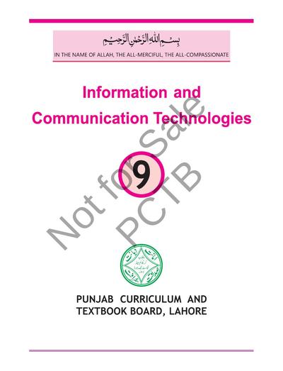 ICT 9 TECH — Class 9 Punjab Board book title page