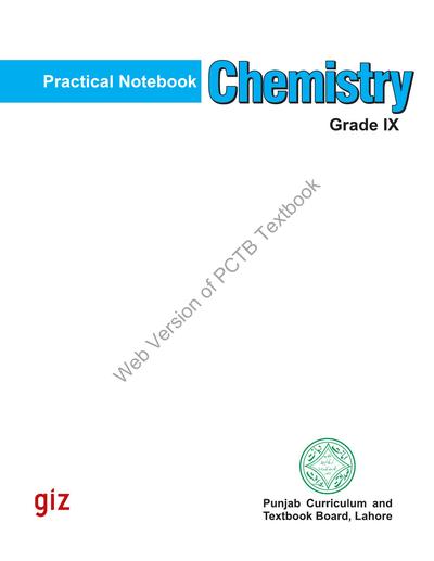 PNB Chemistry (EM) 2023-24 — Class 9 Punjab Board book title page