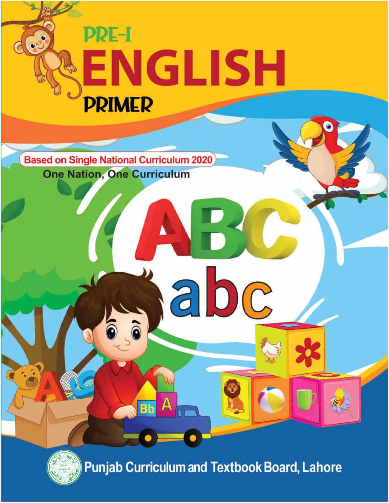 Primer English — Class pre-i Punjab Board book title page