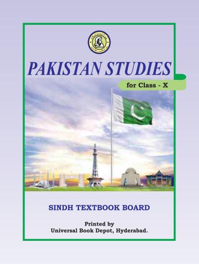 Pak Studies X — Class 10 Sindh Board book title page